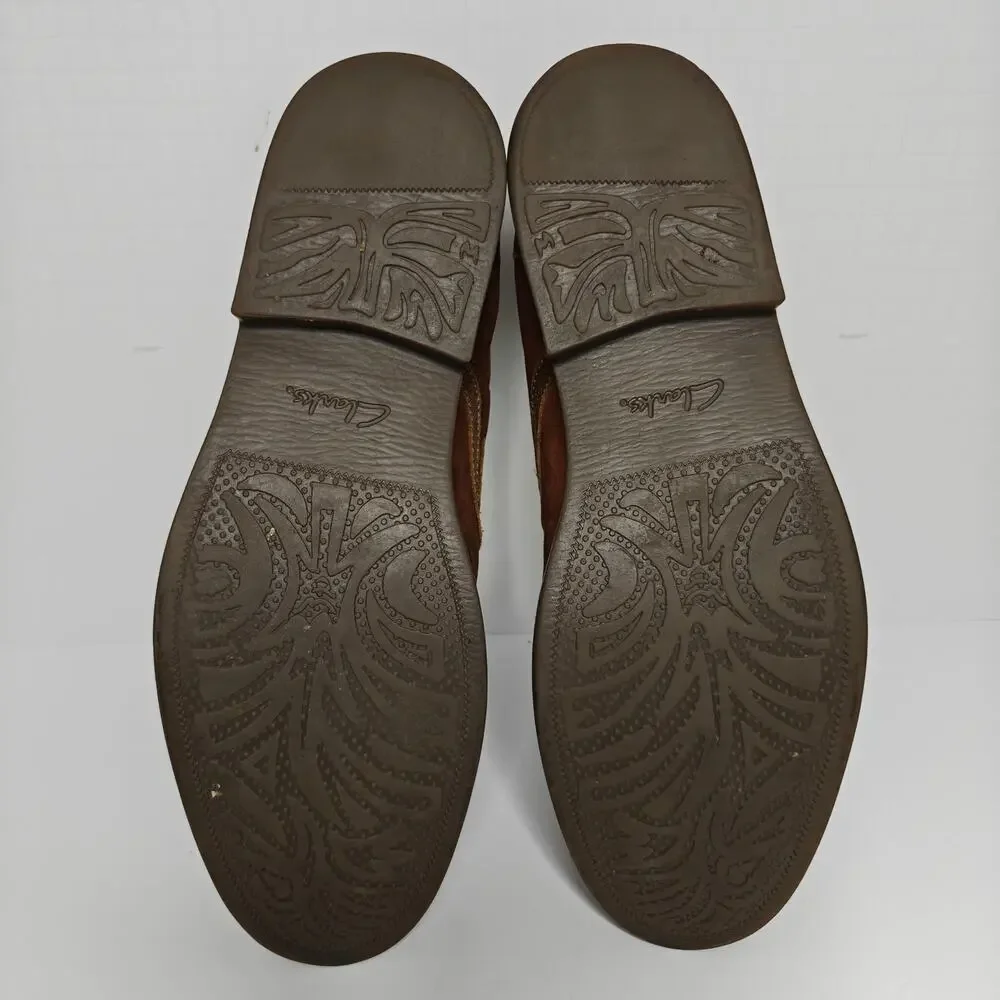 Clarks Collection Men Size 12 Brown Leather Tassel Loafers Cushion Ortholite